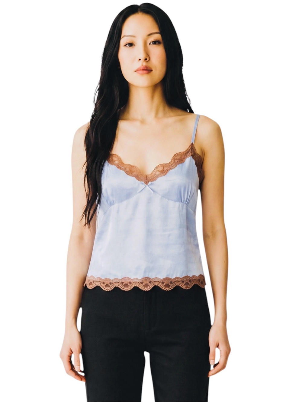 VINTAGE LACE SILK CAMI.